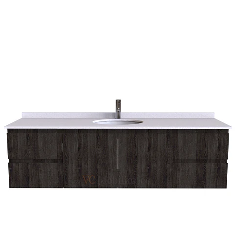 Mueble Vanitorio aereo simple de 180 cm M2-1808 / Espresso