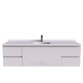 Mueble Vanitorio aereo simple de 170 cm M2-1708 / Giorno