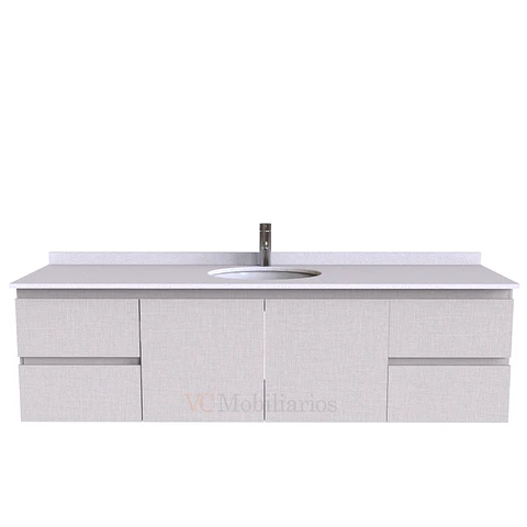 Mueble Vanitorio aereo simple de 160 cm M2-1603 / Giorno