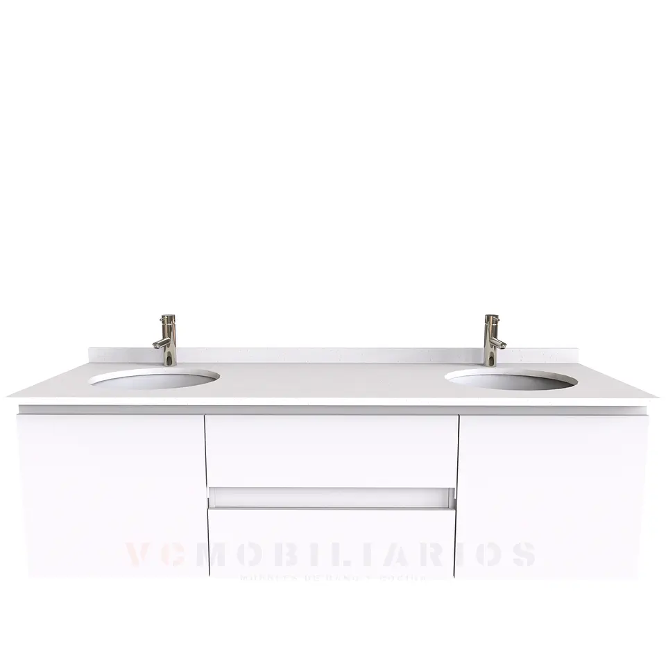 Mueble vanitorio Doble Aéreo  de 180 cm /  M2-1823 -DA / Blanco 1