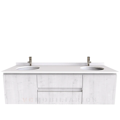 Mueble vanitorio Doble Aéreo  de 160 cm /  M2-1623 -DA / Alaska