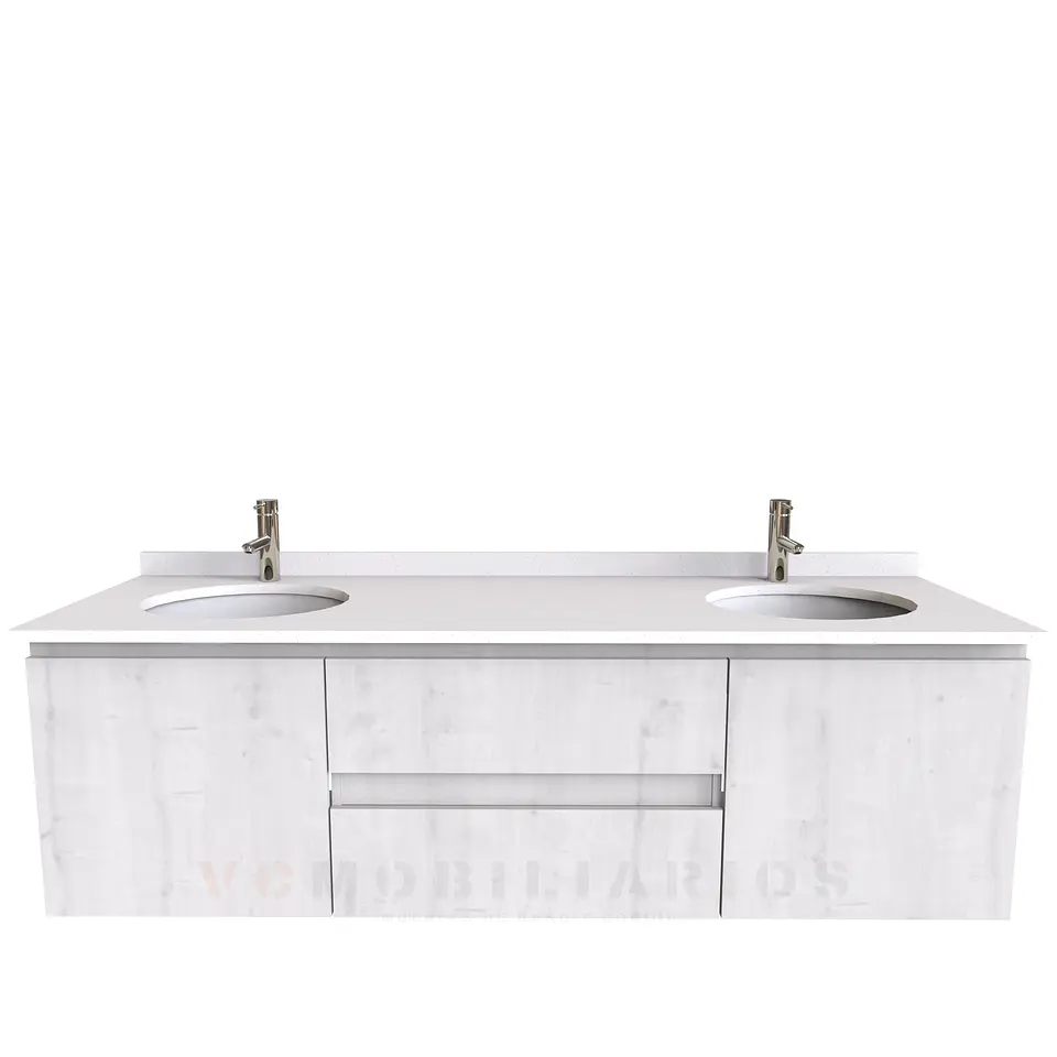 Mueble vanitorio Doble Aéreo  de 160 cm /  M2-1623 -DA / Alaska 1