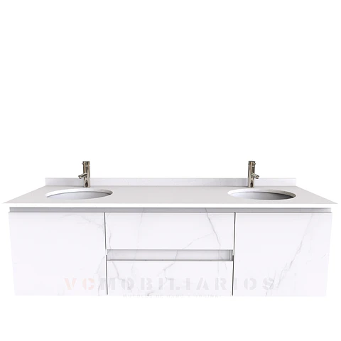 Mueble vanitorio Doble Aéreo  de 160 cm /  M2-1623 -DA / Marmara