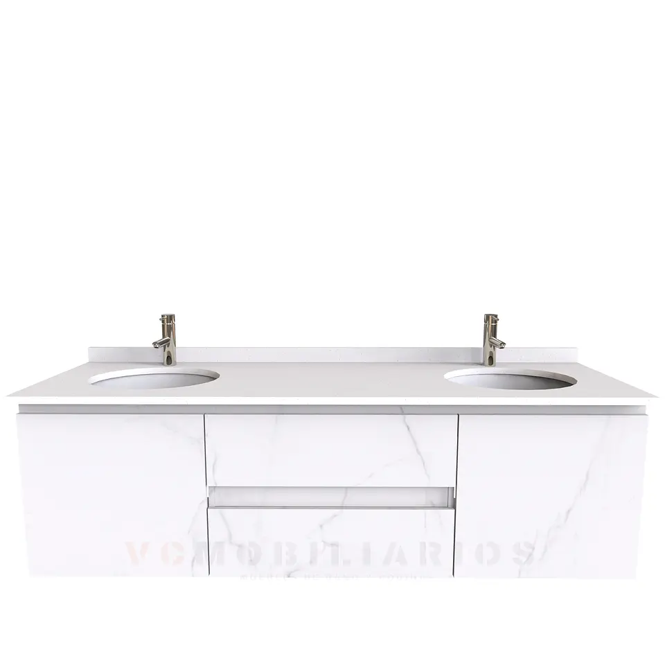 Mueble vanitorio Doble Aéreo  de 160 cm /  M2-1623 -DA / Marmara 1