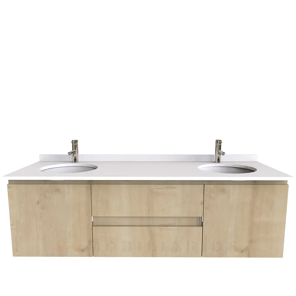 Mueble vanitorio Doble Aéreo  de 160 cm /  M2-1623 -DA / Rustico 1