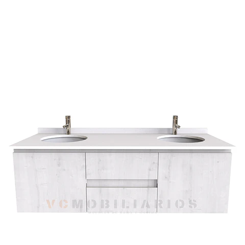 Mueble vanitorio Doble Aéreo  de 150 cm /  M2-1523 -DA / Alaska