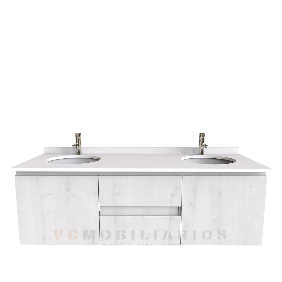 Mueble vanitorio Doble Aéreo  de 150 cm /  M2-1523 -DA / Alaska 1