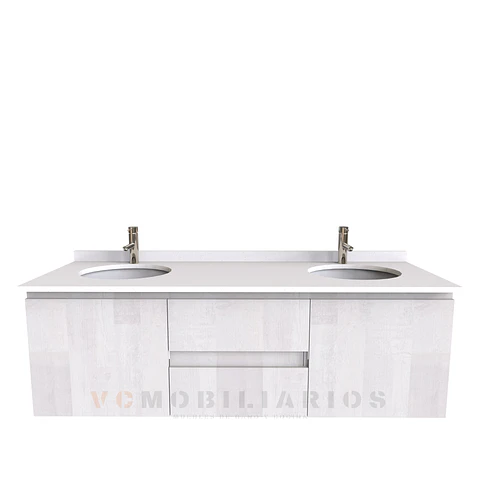 Mueble vanitorio Doble Aéreo  de 150 cm /  M2-1523 -DA / Legno