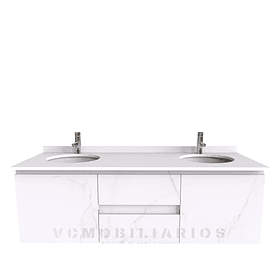 Mueble vanitorio Doble Aéreo  de 150 cm /  M2-1523 -DA / Marmara