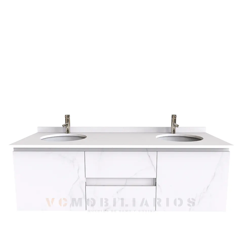 Mueble vanitorio Doble Aéreo  de 150 cm /  M2-1523 -DA / Marmara 1