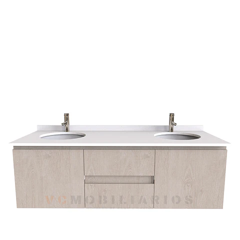 Mueble vanitorio Doble Aéreo  de 150 cm /  M2-1523 -DA / Provenzal