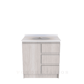 Mueble Vanitorio al piso para lavamanos sobre poner de 60 cm M2-600-SPP / Toscana