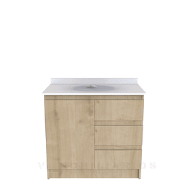 Mueble Vanitorio al piso para lavamanos sobre poner de 80 cm M2-800-SPP / Rustico