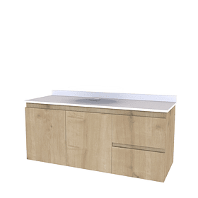 Mueble Vanitorio aereo para lavamanos sobreponer simple de 100 cm M2-1000-SPA / Rustico