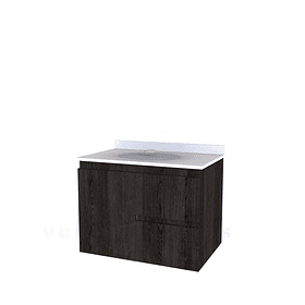 Mueble Vanitorio aereo para lavamanos sobreponer simple de 80 cm M2-800-SPA / espresso