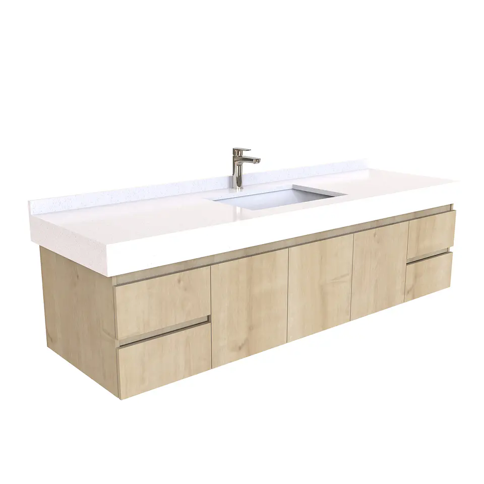 Mueble Vanitorio aereo simple de 185 cm M2-1850 / Rustico / pedido especial 1