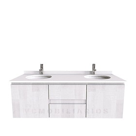 Mueble vanitorio Doble Aéreo  de 130 cm /  M2-1323 -DA / Legno