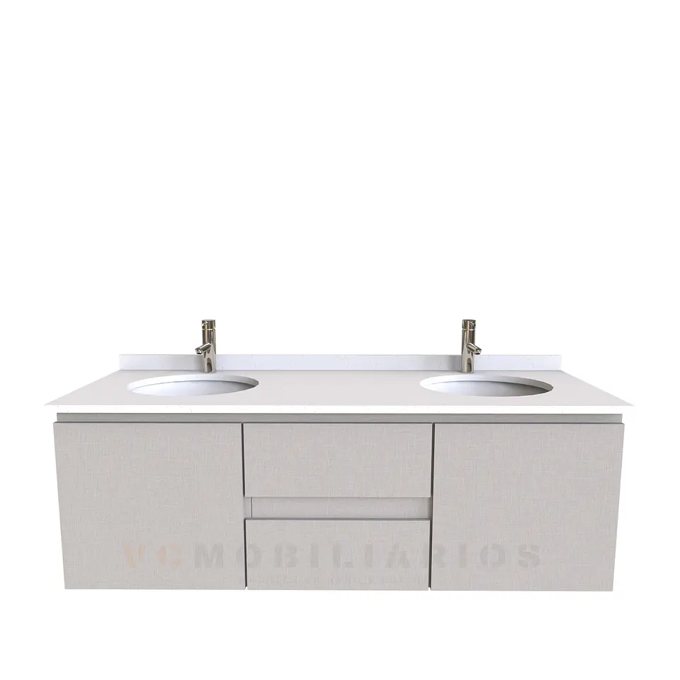 Mueble vanitorio Doble Aéreo  de 130 cm /  M2-1323 -DA / Giorno 1