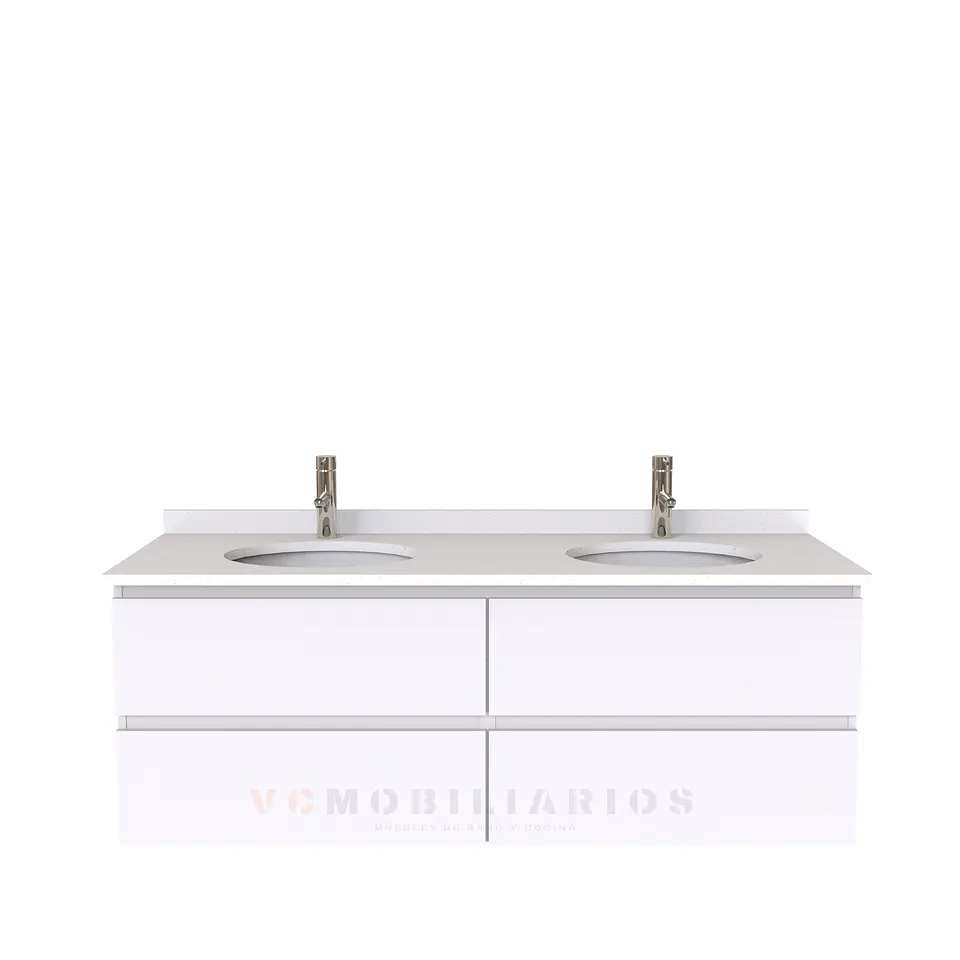 Mueble vanitorio Doble Aéreo  de 140 cm /  M5-1423 -DA / Blanco 1