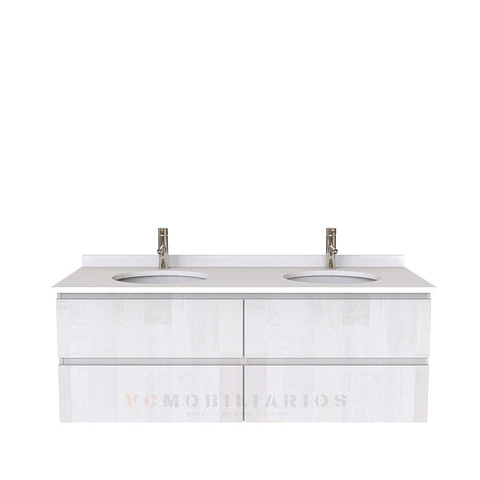 Mueble vanitorio Doble Aéreo  de 140 cm /  M5-1423 -DA / Legno