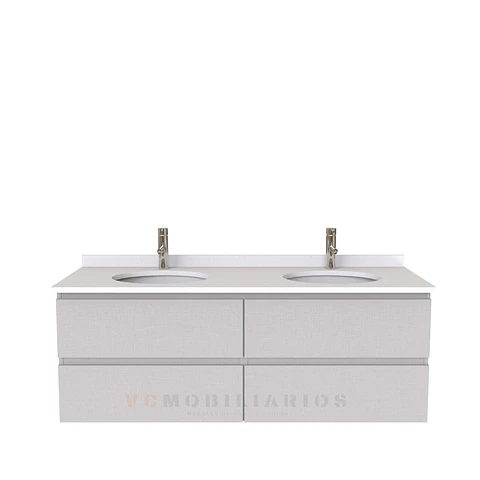 Mueble vanitorio Doble Aéreo  de 140 cm /  M5-1423 -DA / Giorno