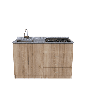 Mueble lavaplatos integral M1-1200-MI de 120 cm / Granito / Jerez