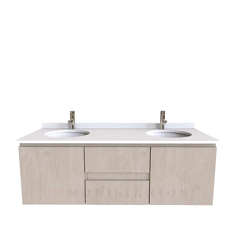 Mueble vanitorio Doble Aéreo  de 140 cm /  M2-1423 -DA / Provenzal 