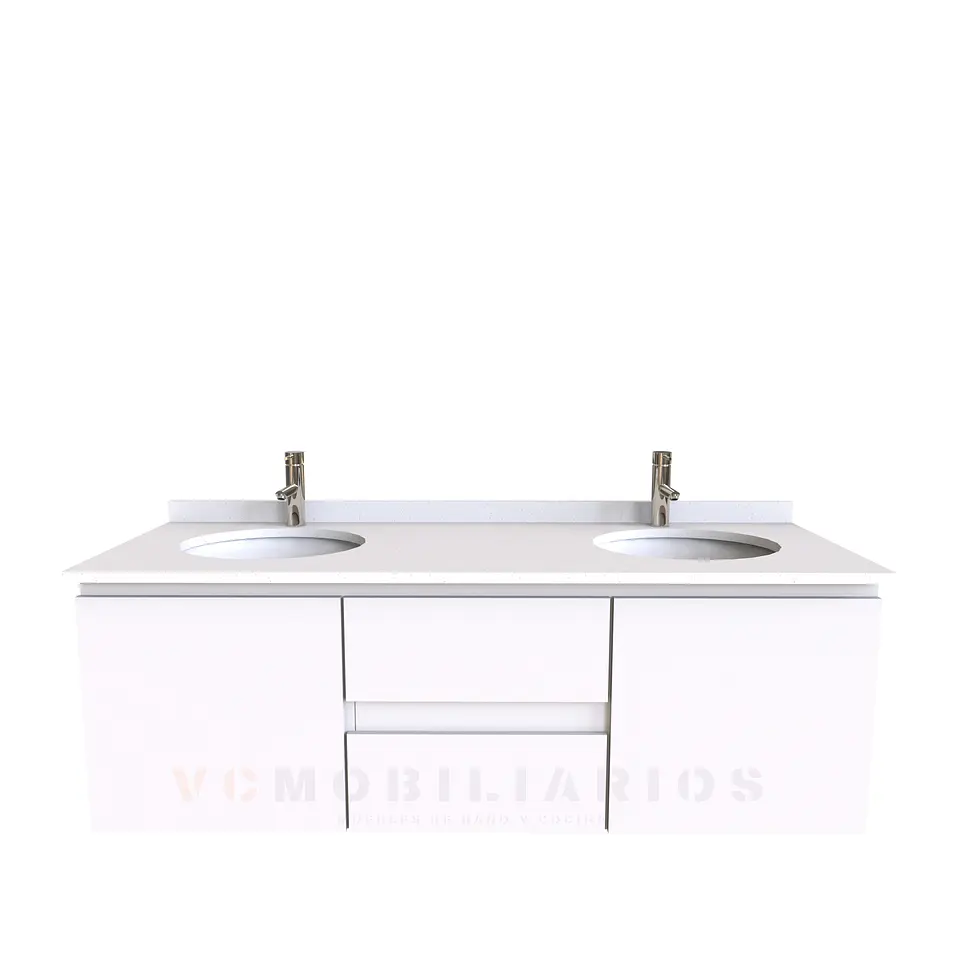 Mueble vanitorio Doble Aéreo  de 140 cm /  M2-1423 -DA / Blanco 1