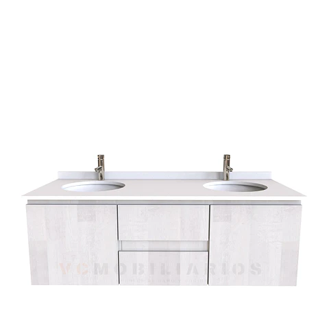Mueble vanitorio Doble Aéreo  de 140 cm /  M2-1423 -DA / Legno
