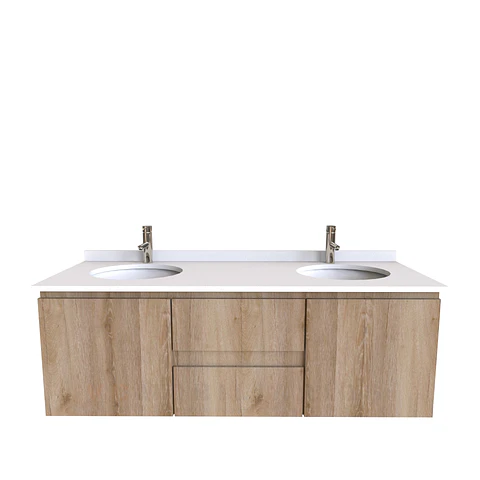 Mueble vanitorio Doble Aéreo  de 140 cm /  M2-1423 -DA / Cava