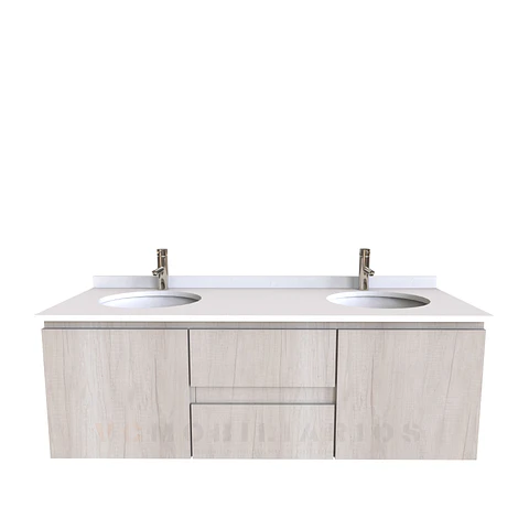 Mueble vanitorio Doble Aéreo  de 140 cm /  M2-1423 -DA / Toscana