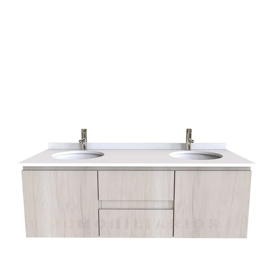 Mueble vanitorio Doble Aéreo  de 140 cm /  M2-1423 -DA / Toscana 1
