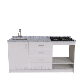 Mueble lavaplatos integral M1-1800-MI-2 de 180 cm / Granito / Giorno