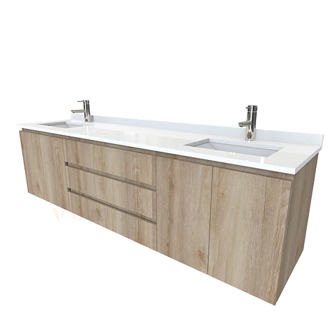 Mueble vanitorio Doble Aéreo  de 200 cm /  M2-2028 -DA / Cava