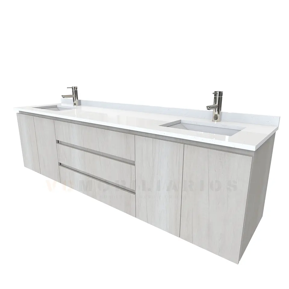 Mueble vanitorio Doble Aéreo  de 200 cm /  M2-2028 -DA / Toscana 1