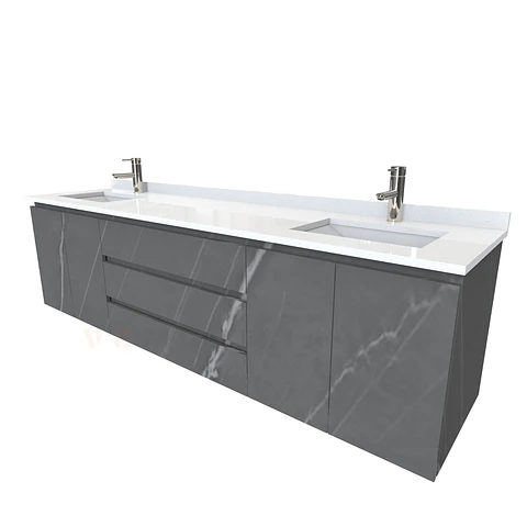 Mueble vanitorio Doble Aéreo  de 200 cm /  M2-2028 -DA / Vizcaya