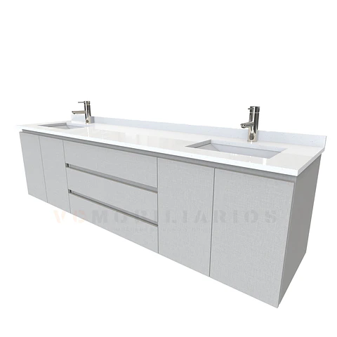 Mueble vanitorio Doble Aéreo  de 190 cm /  M2-1928 -DA / Giorno
