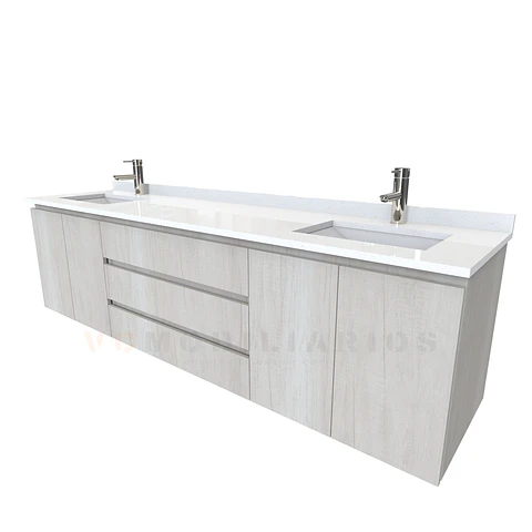 Mueble vanitorio Doble Aéreo  de 190 cm /  M2-1928 -DA / Toscana