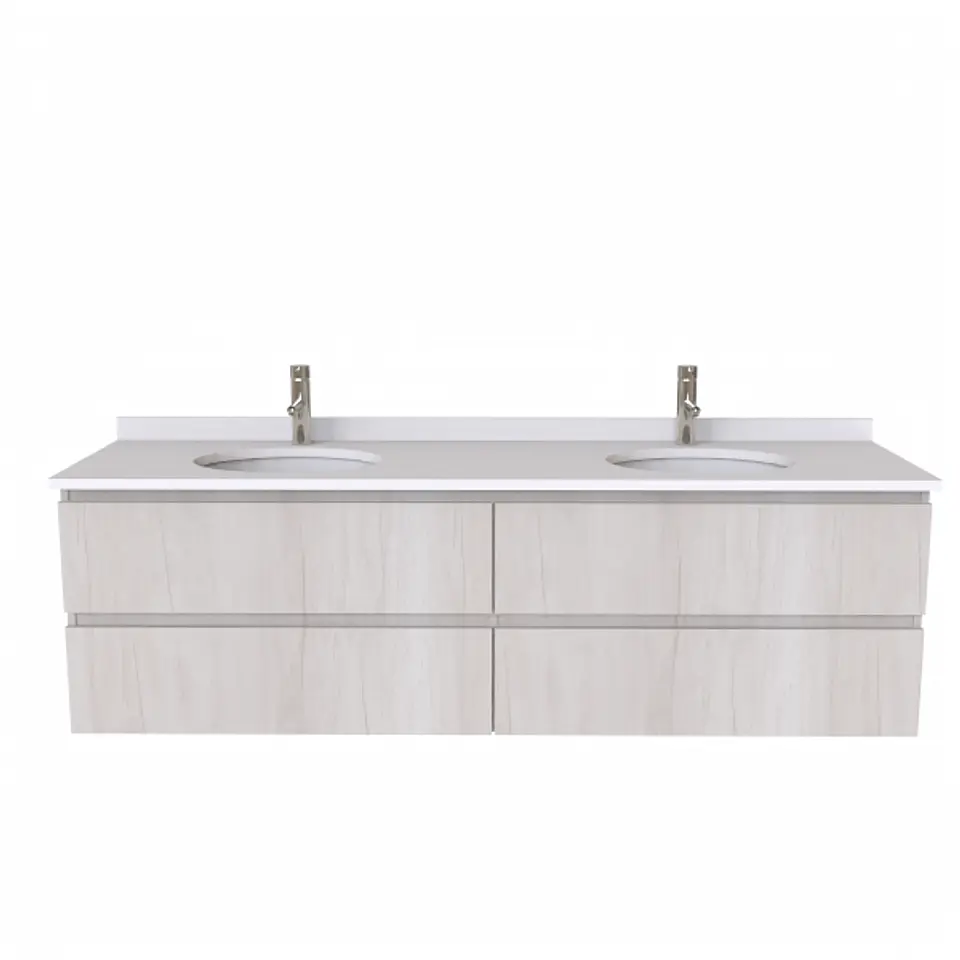 Mueble vanitorio Doble Aéreo  de 170 cm /  M5-1723 -DA / Toscana 1