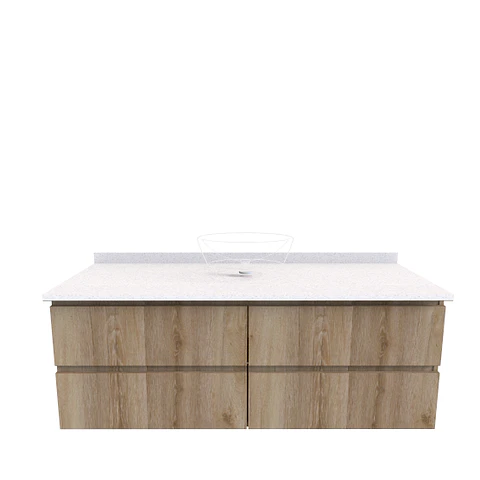 Mueble vanitorio simple de sobreponer  de 140 cm /  M9-1423 -DA / Cava