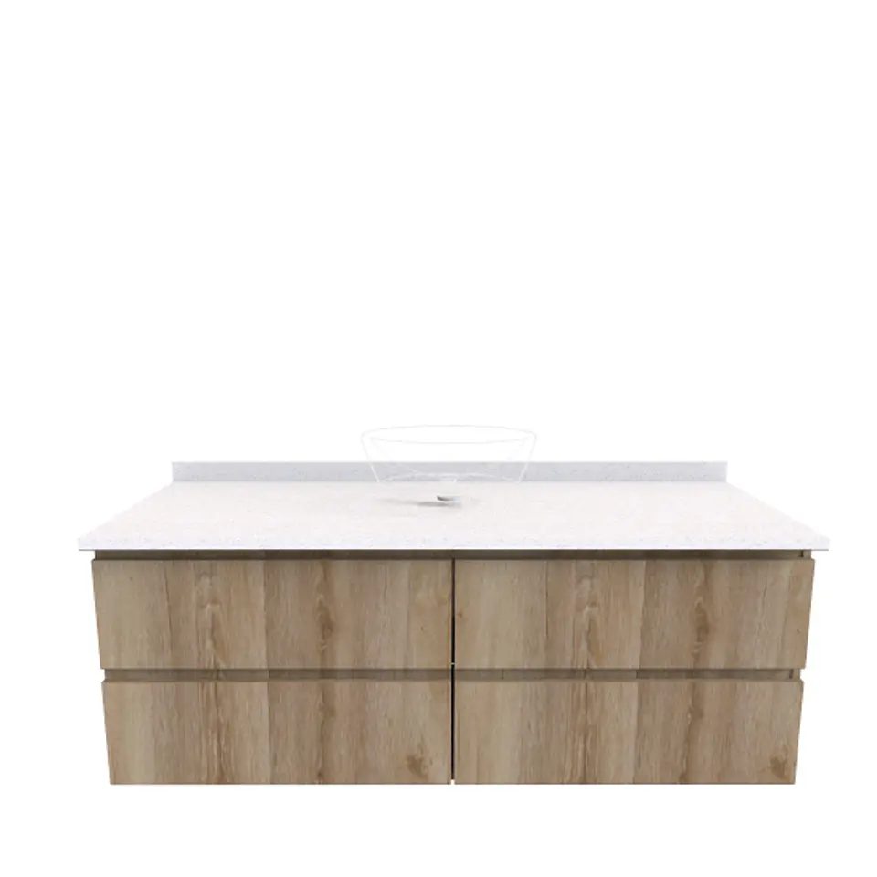Mueble vanitorio simple de sobreponer  de 140 cm /  M9-1423 -DA / Cava 1