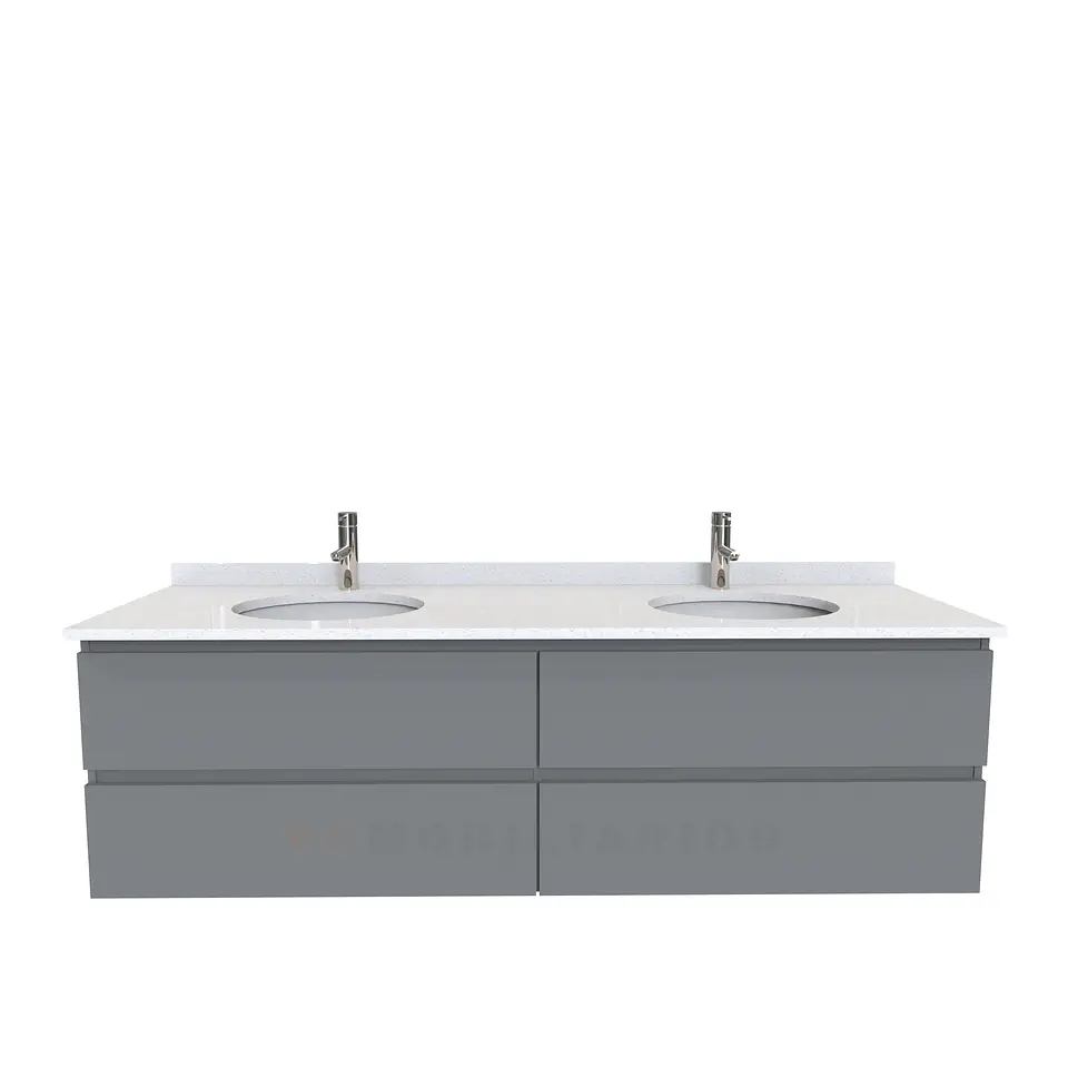 Mueble vanitorio Doble Aéreo  de 180 cm /  M4-1823 -DA / Carbon 1