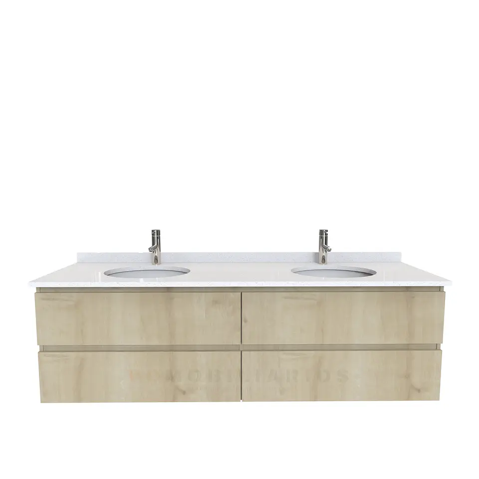 Mueble vanitorio Doble Aéreo  de 180 cm /  M4-1823 -DA / Rustico 1