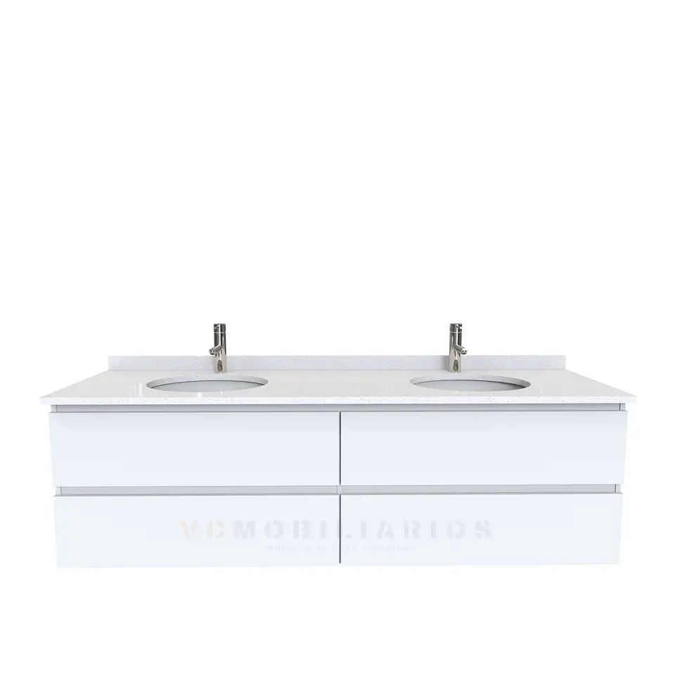 Mueble vanitorio Doble Aéreo  de 160 cm /  M4-1623 -DA / Blanco 1