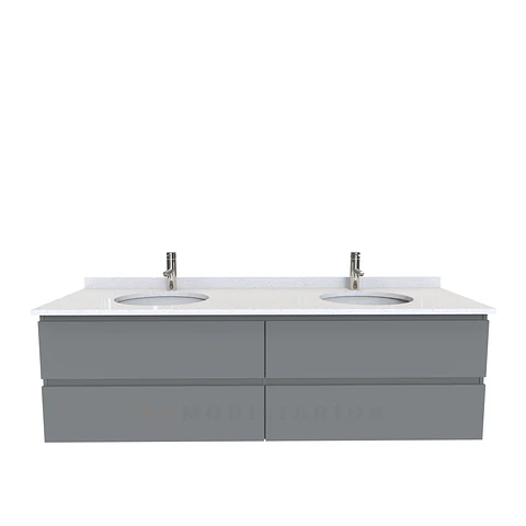 Mueble vanitorio Doble Aéreo  de 160 cm /  M4-1623 -DA / Carbon