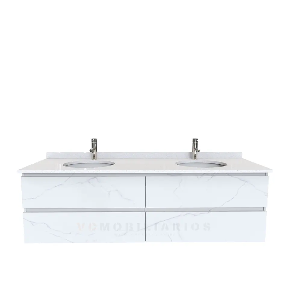 Mueble vanitorio Doble Aéreo  de 160 cm /  M4-1623 -DA / Marmara 1