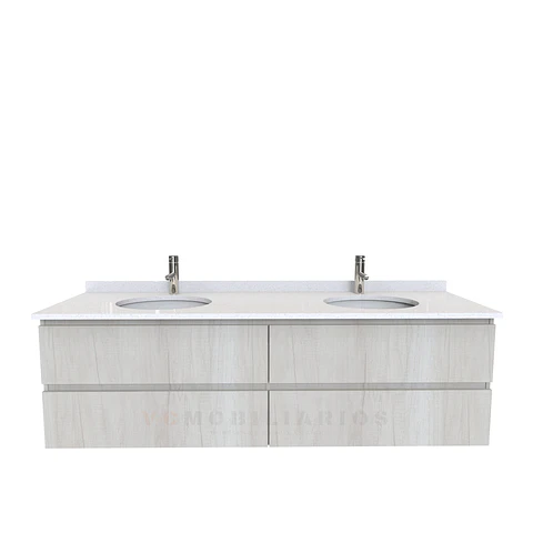 Mueble vanitorio Doble Aéreo  de 160 cm /  M4-1623 -DA / Toscana