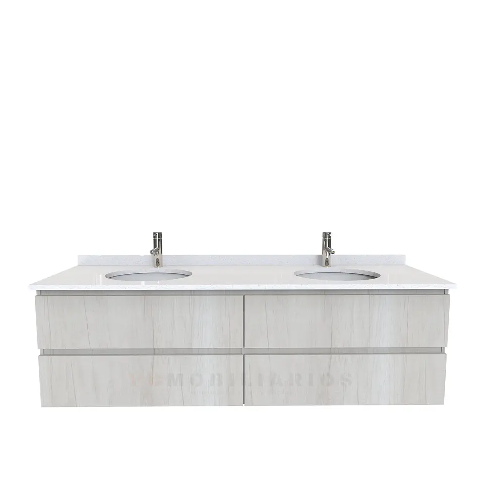 Mueble vanitorio Doble Aéreo  de 160 cm /  M4-1623 -DA / Toscana 1