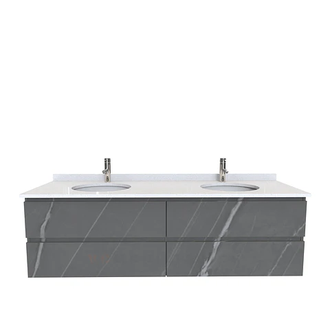Mueble vanitorio Doble Aéreo  de 160 cm /  M4-1623 -DA / Viscaya