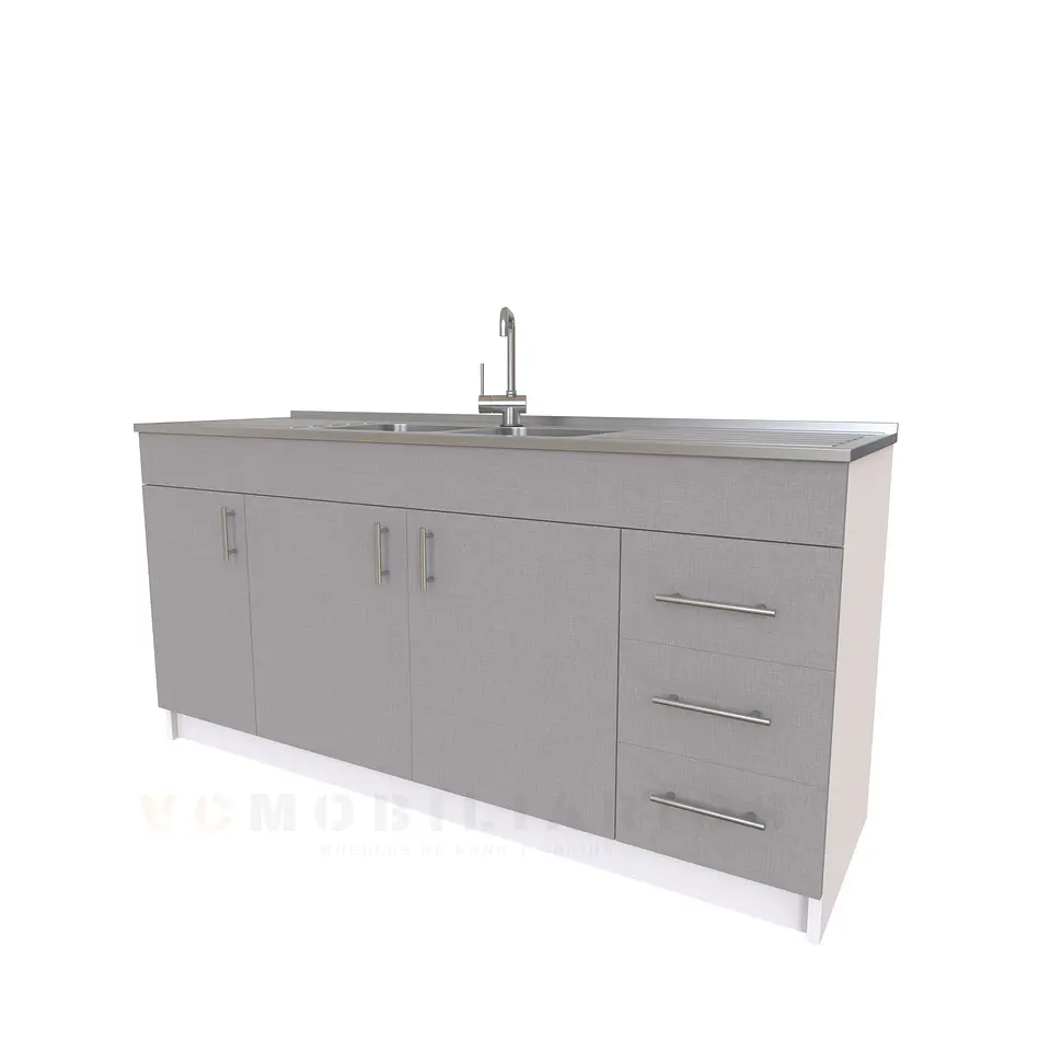 Mueble lavaplatos Doble M1-1800-C con cubierta de acero inox de 180 cm 5